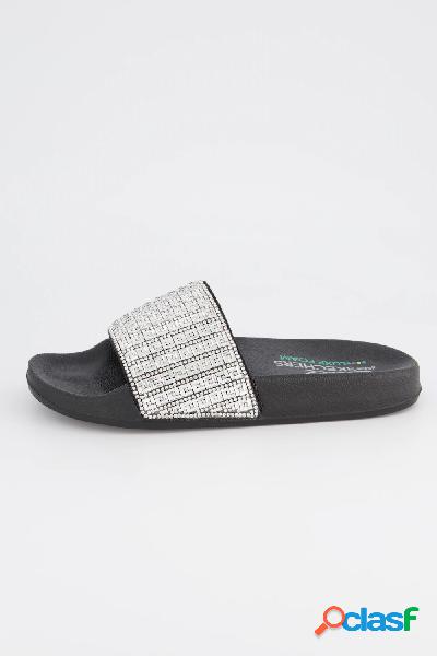 Ciabattine Skechers in materiale vegano con cristalli