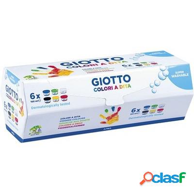 Colori a tempera Giotto Colori a Dita conf. da 6 pz.