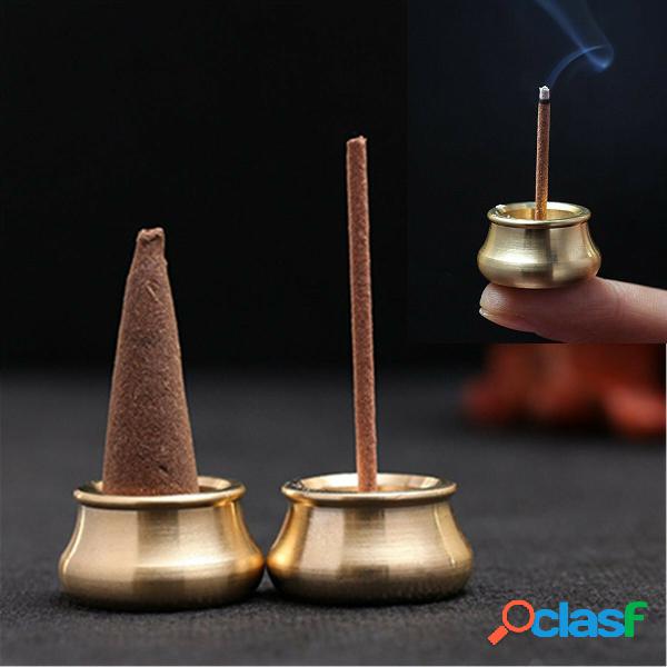 Cono incenso Mini Rame Cono bastone Supporto per bruciatore