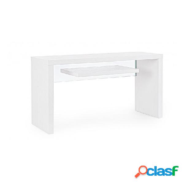 Contemporary Style - CONSOLLE 2P LINE WOOD BIANCO 120X40