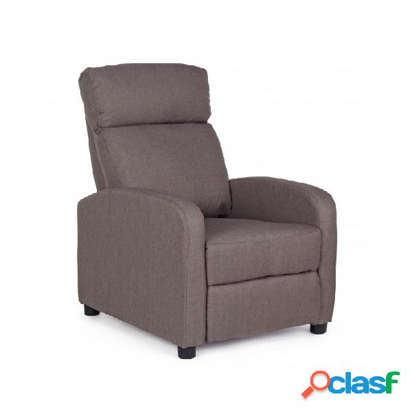 Contemporary Style - Poltrona recl elodie text tabacco,