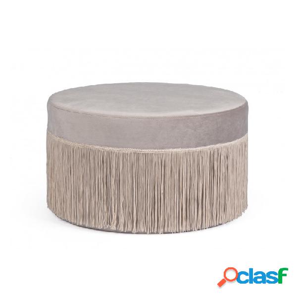 Contemporary Style - Pouf leilani grigio chiaro d45,