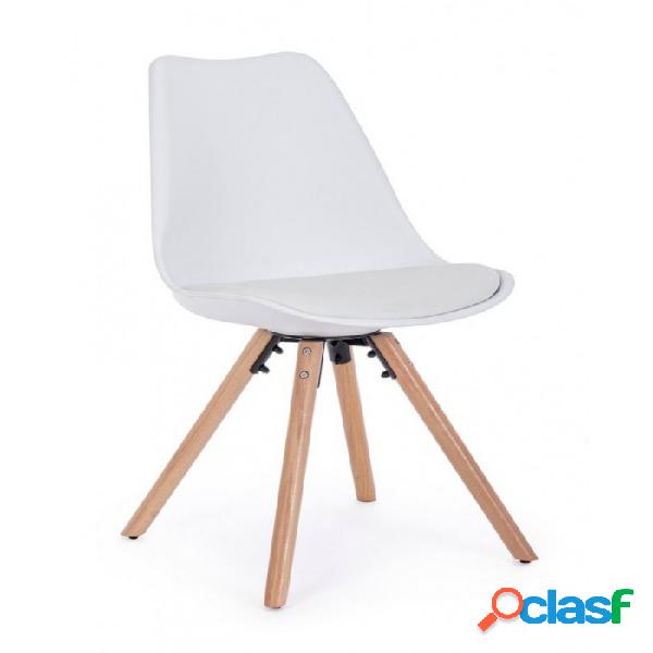 Contemporary Style - SEDIA NEW TREND BIANCO (4 Pezzi)
