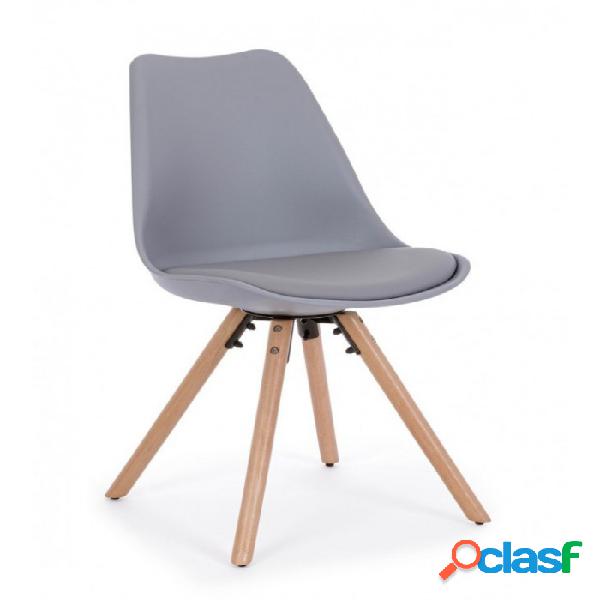 Contemporary Style - SEDIA NEW TREND GRIGIO (4 Pezzi)