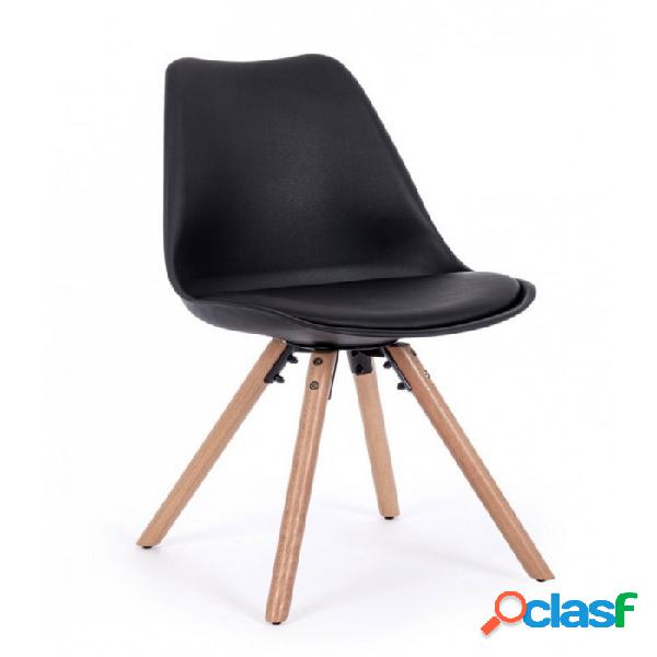 Contemporary Style - SEDIA NEW TREND NERO (4 Pezzi)