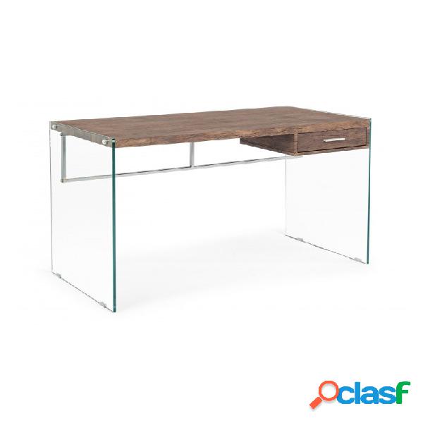Contemporary Style - Scrivania 1c suami rovere brown 122x60,
