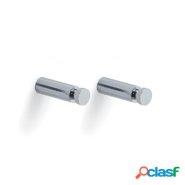 Coppia di appediabiti Gedy in ottone cromato lunghezza 5,5