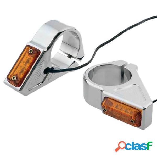 Coppia frecce led alla forcella 39mm cromo