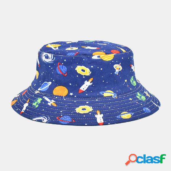 Copricapo unisex in cotone Cartoon Whale Planet Rocket Coral