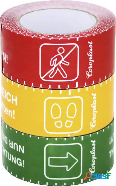 Coroplast 1466 SDR 217474 Nastro per pavimento Rosso,