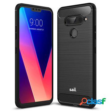 Cover in TPU LG V40 ThinQ Saii Spazzolata - Fibra di