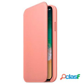 Custodia Folio in Pelle Apple per iPhone X MRGF2ZM/A - Rosa