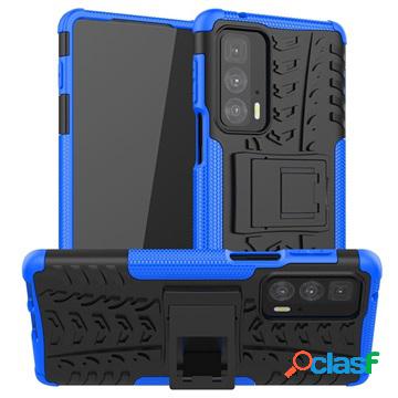 Custodia Ibrida Antiscivolo per Motorola Edge 20 Pro - Blu /