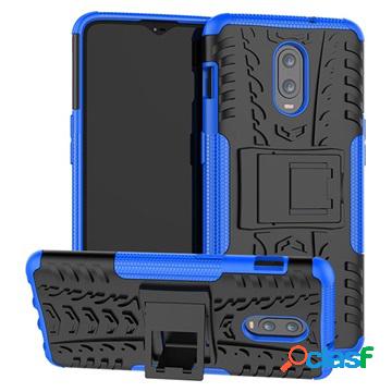 Custodia Ibrida Antiscivolo per OnePlus 6T - Blu / Nera