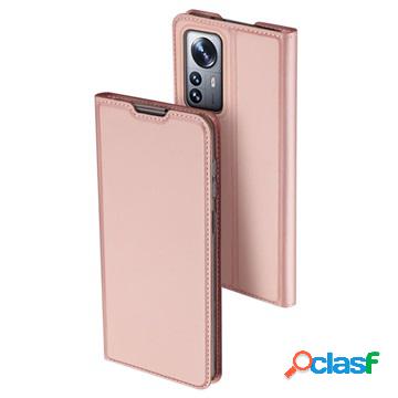 Custodia a Flip Dux Ducis Skin Pro per Xiaomi 12 Pro - Rosa