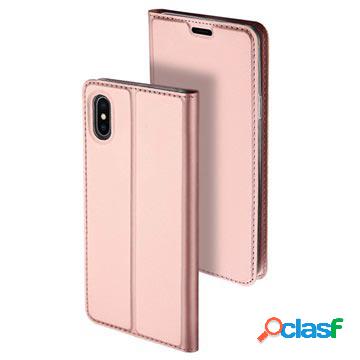 Custodia a Flip Dux Ducis Skin Pro per iPhone XS Max - Rosa