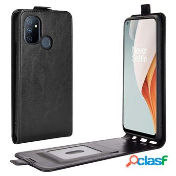 Custodia a Flip Verticale per OnePlus Nord N100 - Nera