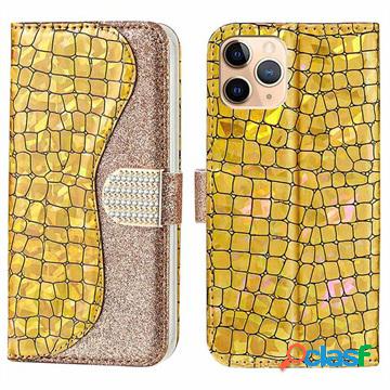 Custodia a Portafoglio Croco Bling per iPhone 13 Pro - Color