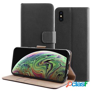 Custodia a Portafoglio iPhone XS Max Saii Classic - Nera