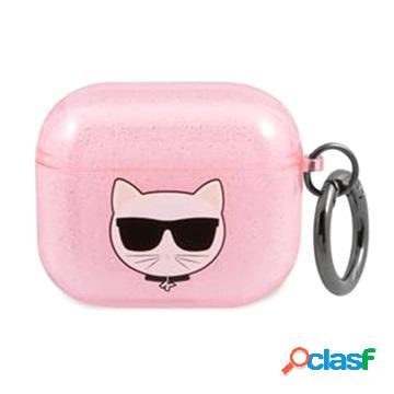 Custodia in TPU Karl Lagerfeld Glitter Choupette Head per