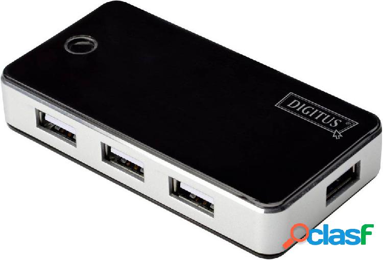 Digitus DA-70222 7 Porte Hub USB 2.0 Nero, Argento