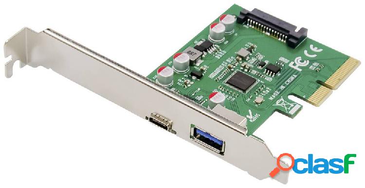 Digitus DS-30225 2 Porte Scheda controller USB 3.1 USB-A,