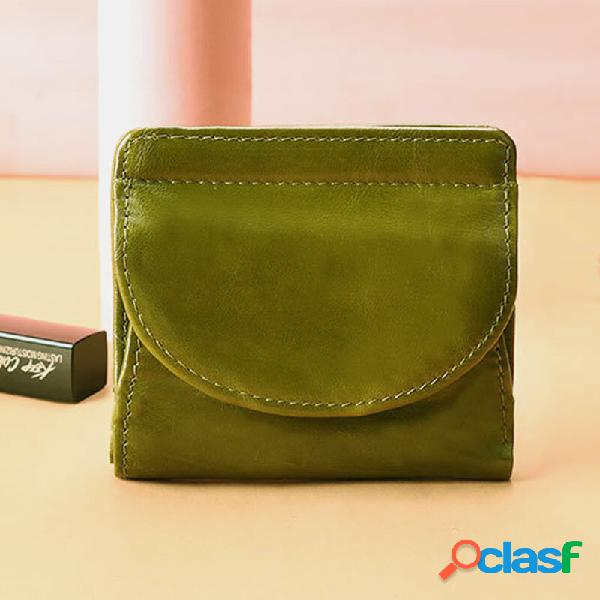 Donne Vera Pelle Vintage Antifurto RFID Blocco moneta Borsa