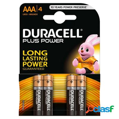 Duracell Plus Power 4 Batterie ministilo AAA 1,5V Alcaline