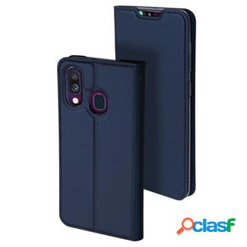 Dux Ducis Skin Pro Samsung Galaxy A40 Flip Case - Blu Scuro