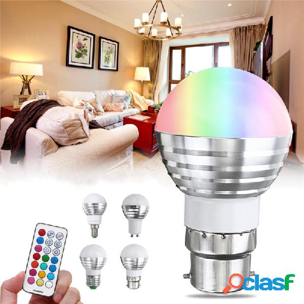 E27 GU10 E14 B22 3W RGB + bianco 5050 2835 SMD LED Lampadina