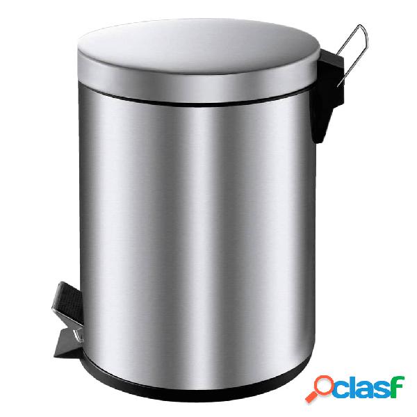 EKO Pattumiera a Pedale Classic 5 L Argento Opaco