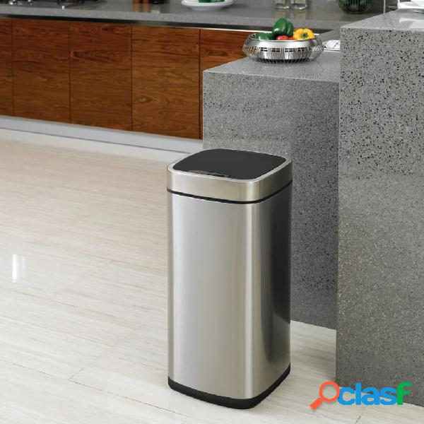 EKO Pattumiera con Sensore Perfect 35 L Argento Opaco