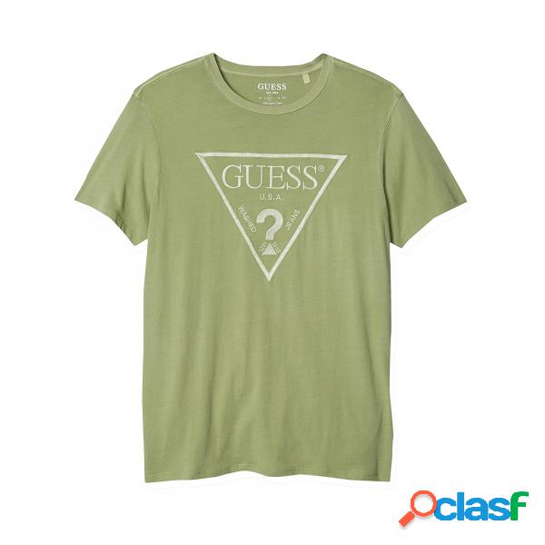 Es Ss Embroidered Logo Tee Guess - Magliette basic - Taglia: