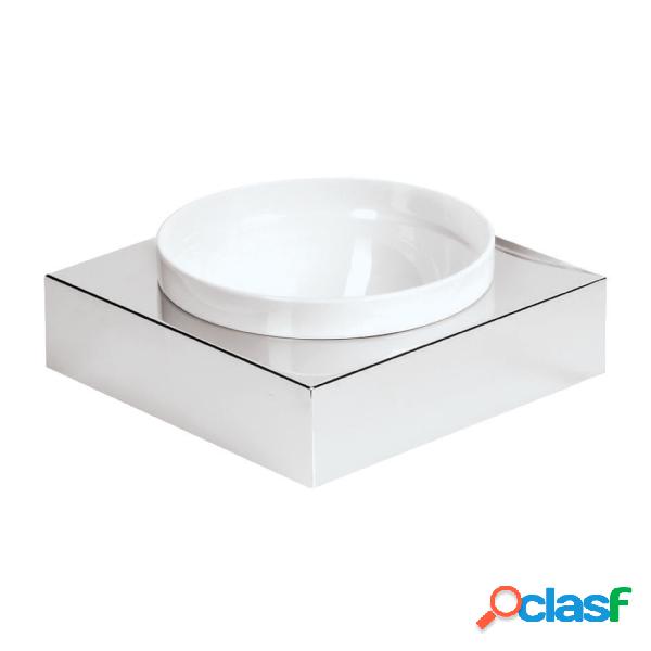Espositore Buffet Cm 26,5x26,5 Con Ciotola, Inox, peso 2,27