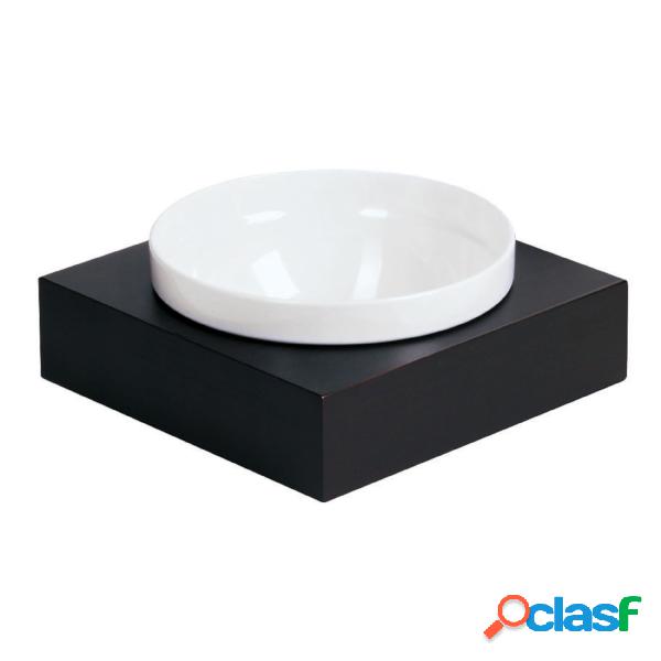Espositore Buffet Cm 26,5x26,5 Con Ciotola, Wenge, peso 3,06