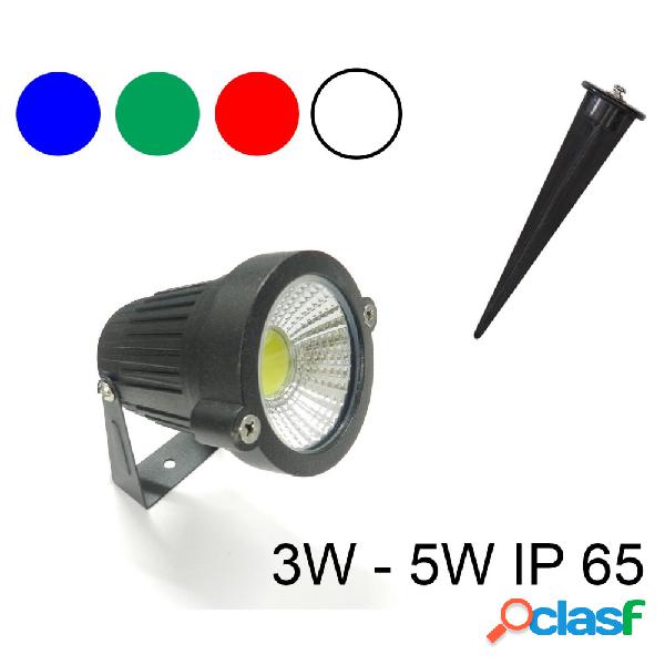 FARETTO FARO COB LED DA GIARDINO 3W 5W WATT SUPPORTO