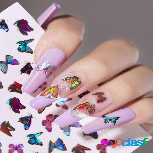 Farfalla impermeabile 3D Adesivi Nail Art Simulazione carina