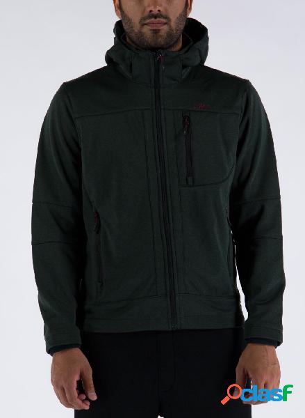 GIACCA SOFTSHELL MELANGIATO CON CAPPUCCIO
