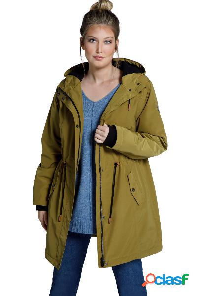 Giacca outdoor impermeabile con fodera in pile e cerniera a