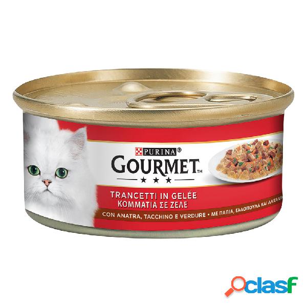 Gourmet Rosso Cat Adult Trancetti in gelatina con Tacchino,