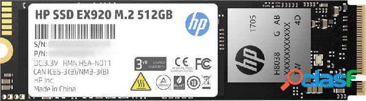 HP EX920 512 GB SSD interno NVMe/PCIe M.2 M.2 NVMe PCIe 3.0