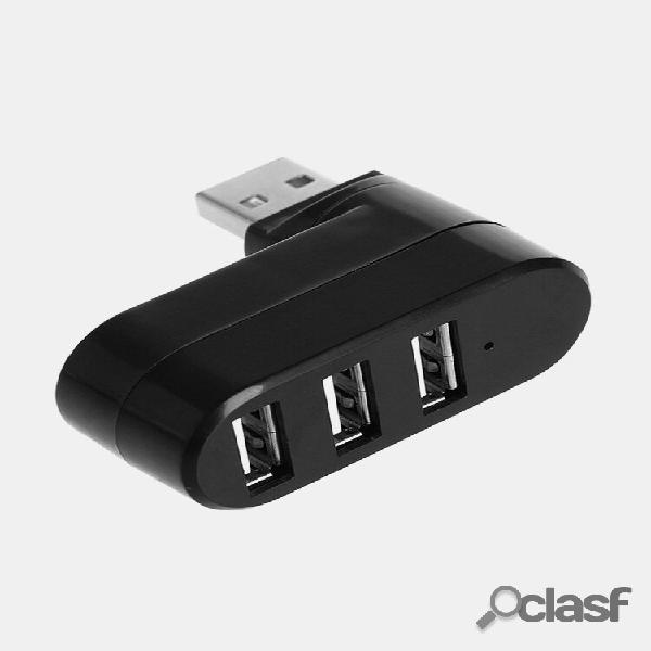 HUB USB a 3 porte 2.0 + 3.0 Splitter Adattatore girevole ad