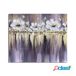 Hang-Dipinto ad olio Dipinta a mano Orizzontale Floreale /