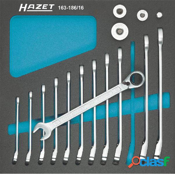 Hazet 163-186/16 Kit chiavi combinate a cricchetto 12 parti