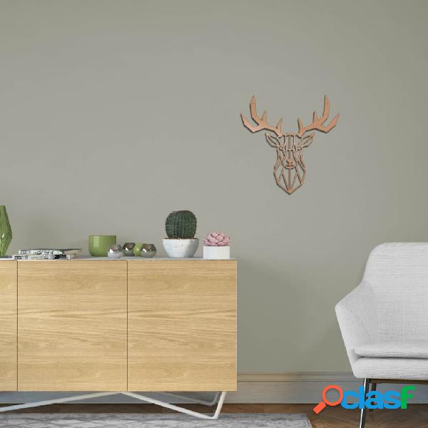 Homemania Decorazione da Parete Cervo 51x51 cm in Acciaio