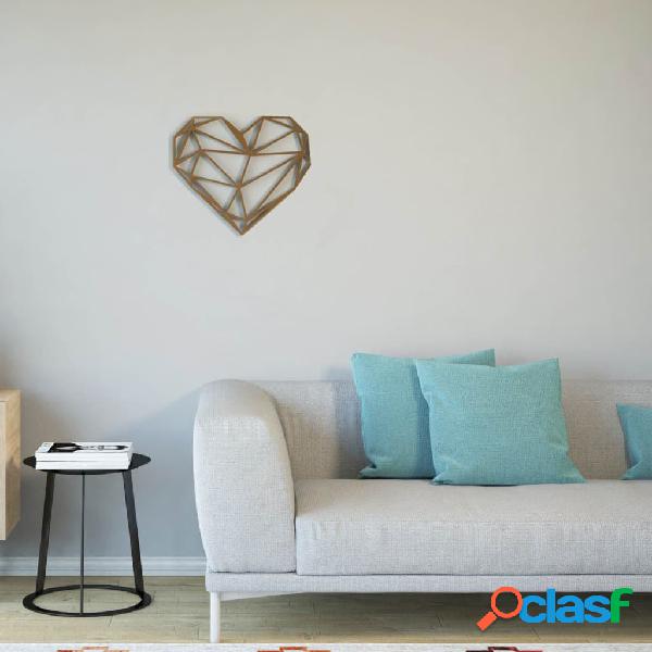Homemania Decorazione da Parete Cuore 47x40 cm in Acciaio