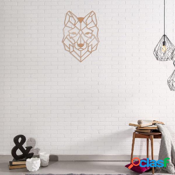Homemania Decorazione da Parete Lupo 41x57 cm in Acciaio