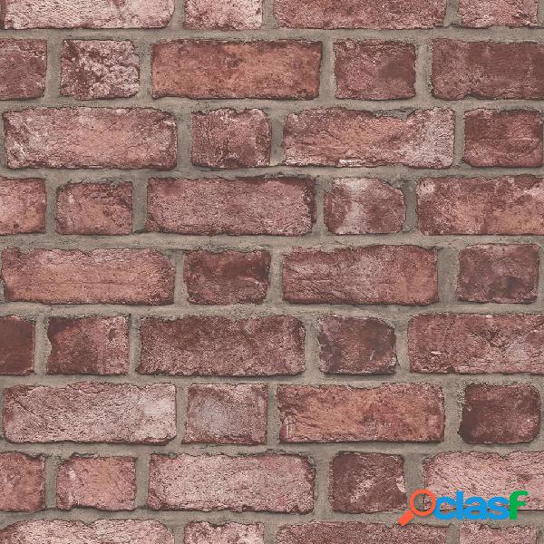 Homestyle Carta da Parati Brick Wall Rosso