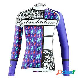 ILPALADINO Womens Cycling Jersey Long Sleeve - Winter Blue