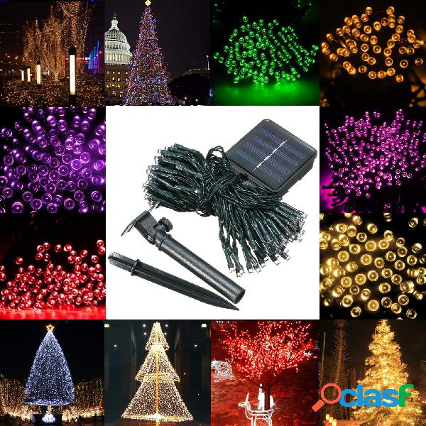 Impermeabile solare Powered 12M 100LED String Fairy Light